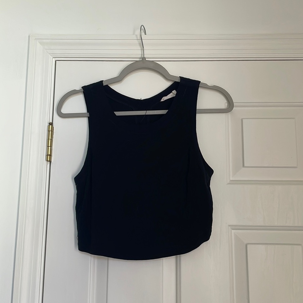 Lush Black Crop Tank Top